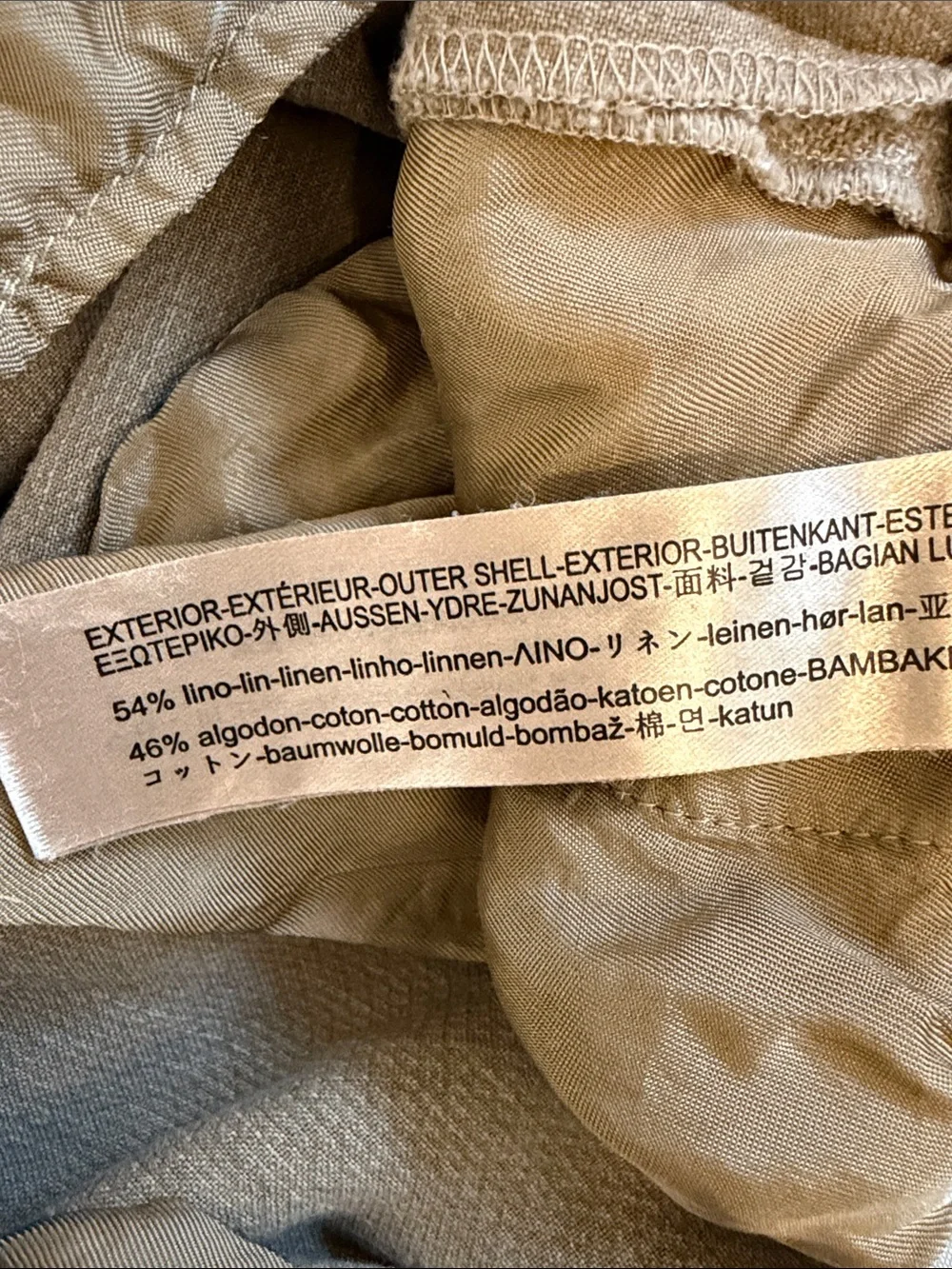 Massimo Dutti Neutral linen blend Trousers in Beige - Picture 5 of 5
